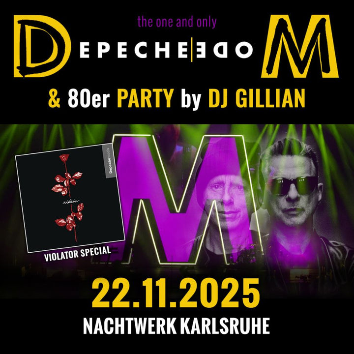 ⚜️ Die legendäre DEPECHE MODE & 80er Party von DJ GILLIAN ⚜️