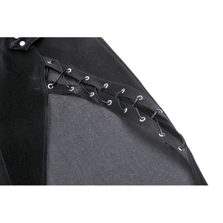 Langer Bodycon-Rock in Lederoptik mit hohem Schlitz – verführerisches Club-Outfit und elegantes Partyoutfit mit Gothic Note.