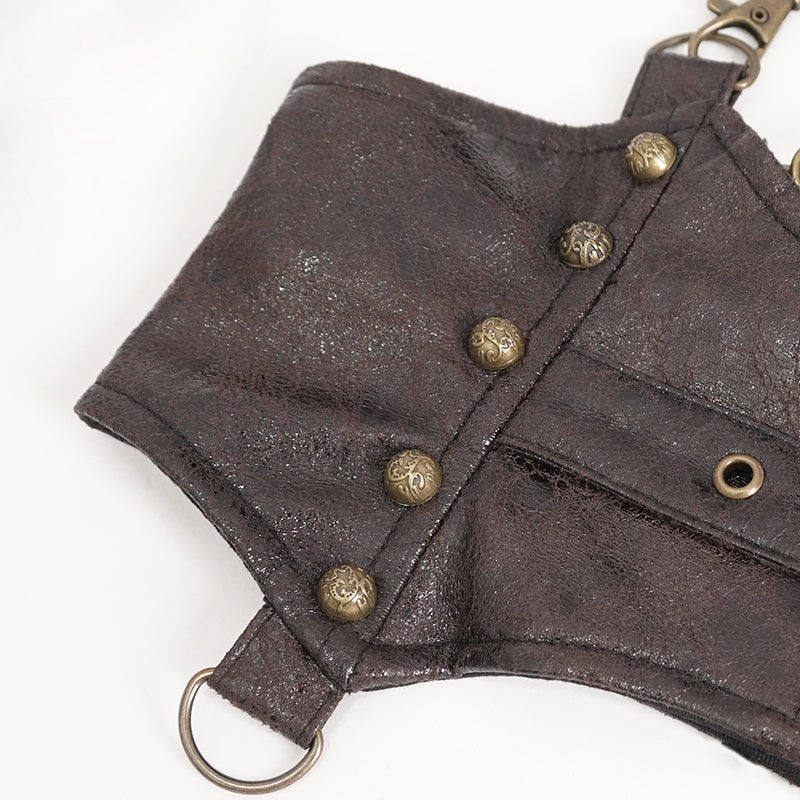 Devil Fashion – Steampunk Unterbrust-Korsett „Steamline Empress“ mit Harness