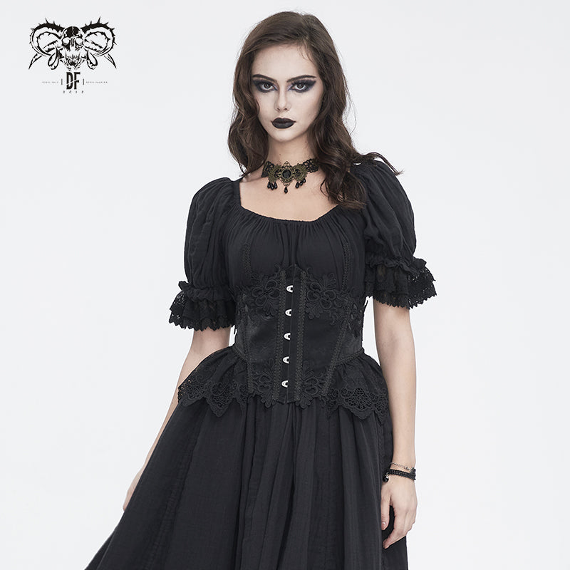 Devil Fashion Unterbrustkorsett aus Spitze – Gothic Cincher mit Stickerei