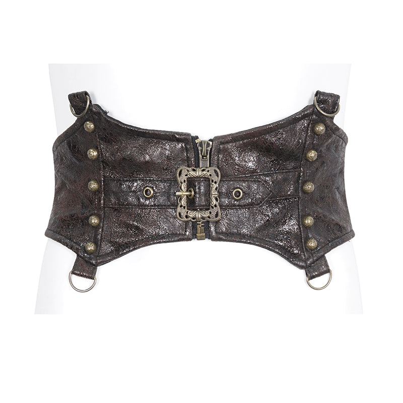 Devil Fashion – Steampunk Unterbrust-Korsett „Steamline Empress“ mit Harness