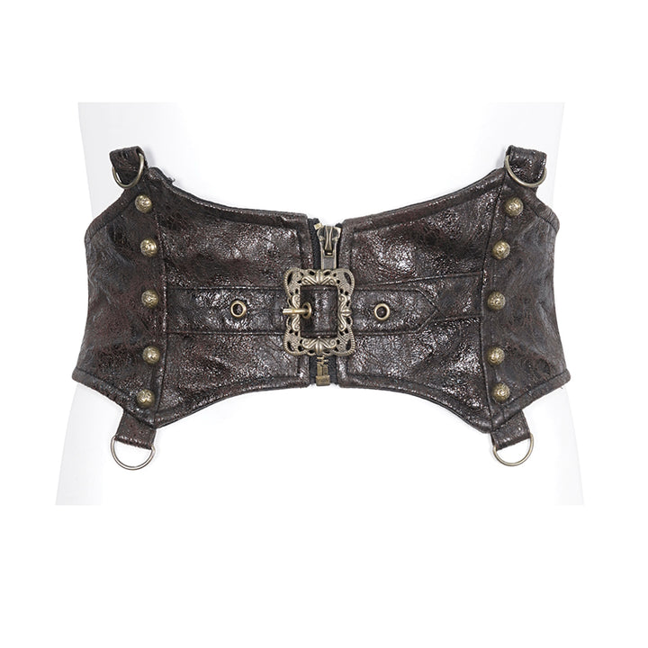Devil Fashion – Steampunk Unterbrust-Korsett „Steamline Empress“ mit Harness