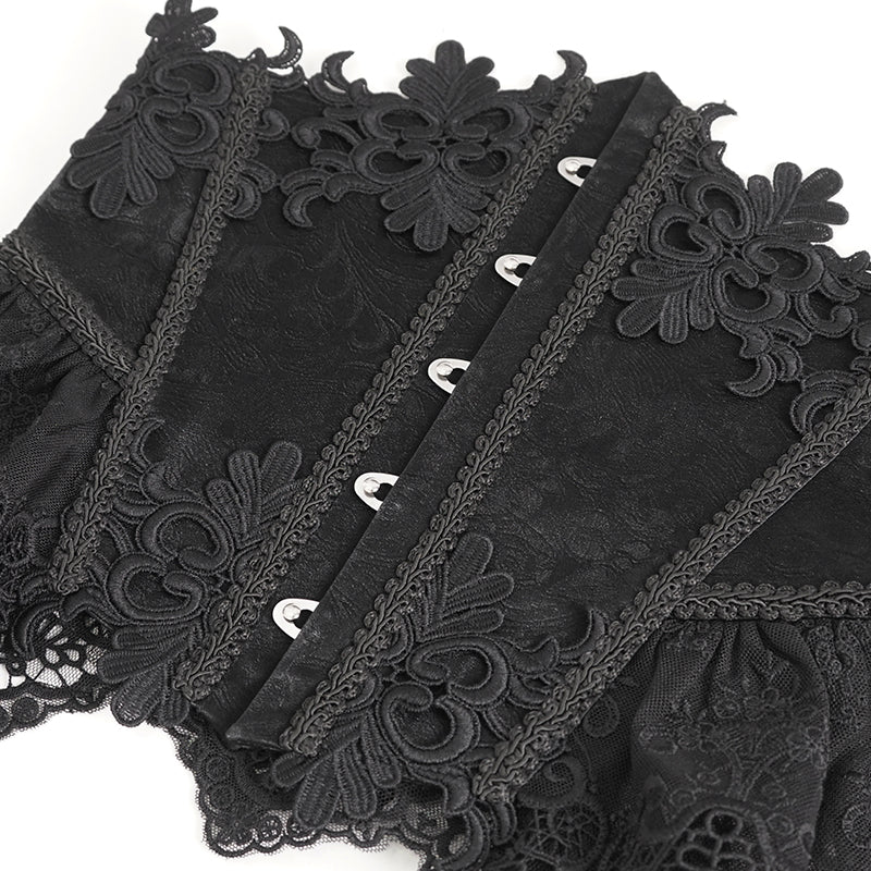 Devil Fashion Unterbrustkorsett aus Spitze – Gothic Cincher mit Stickerei