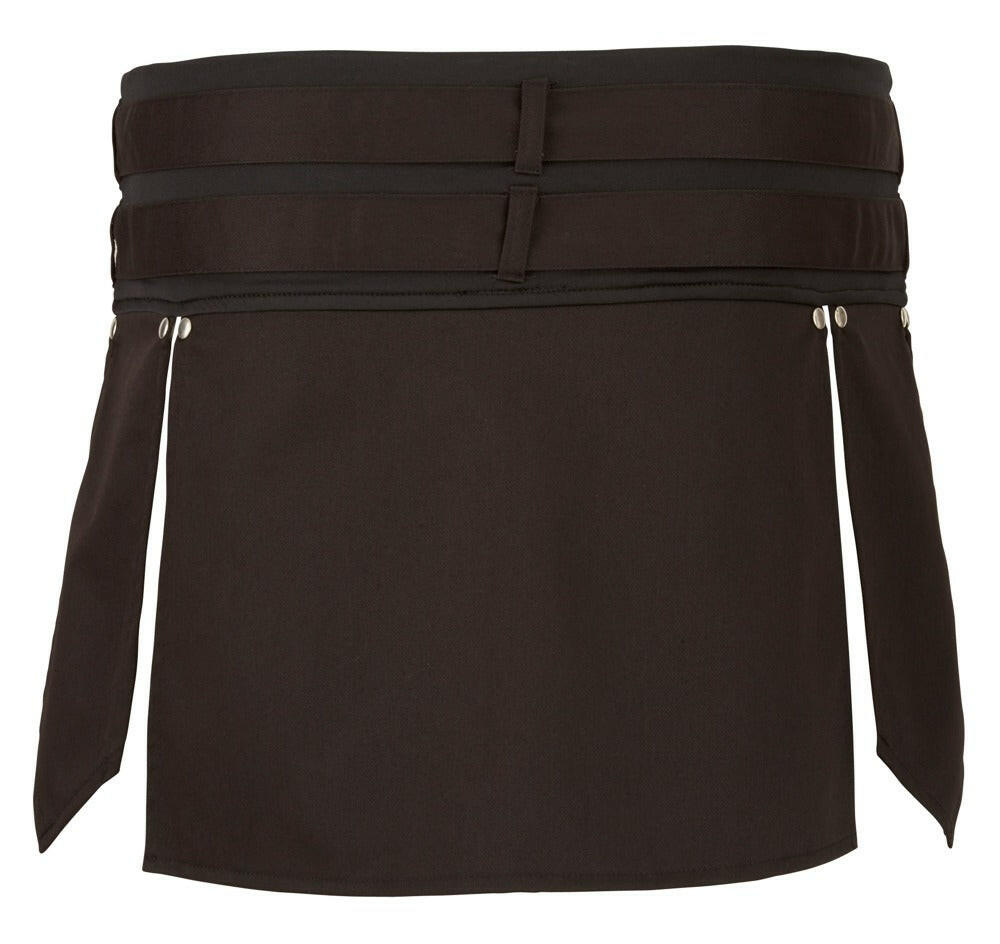 Black gladiator-style skirt with two belts