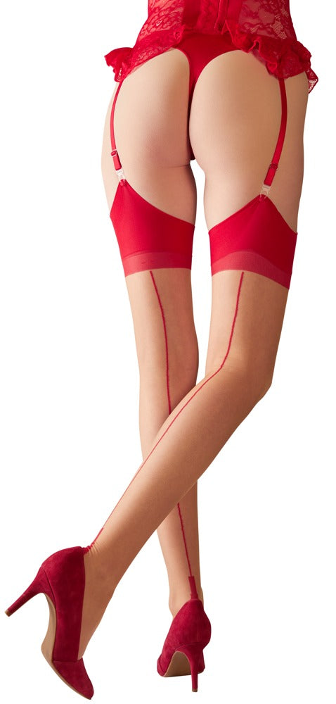 Classic stockings with back seam and high heel – pure elegance