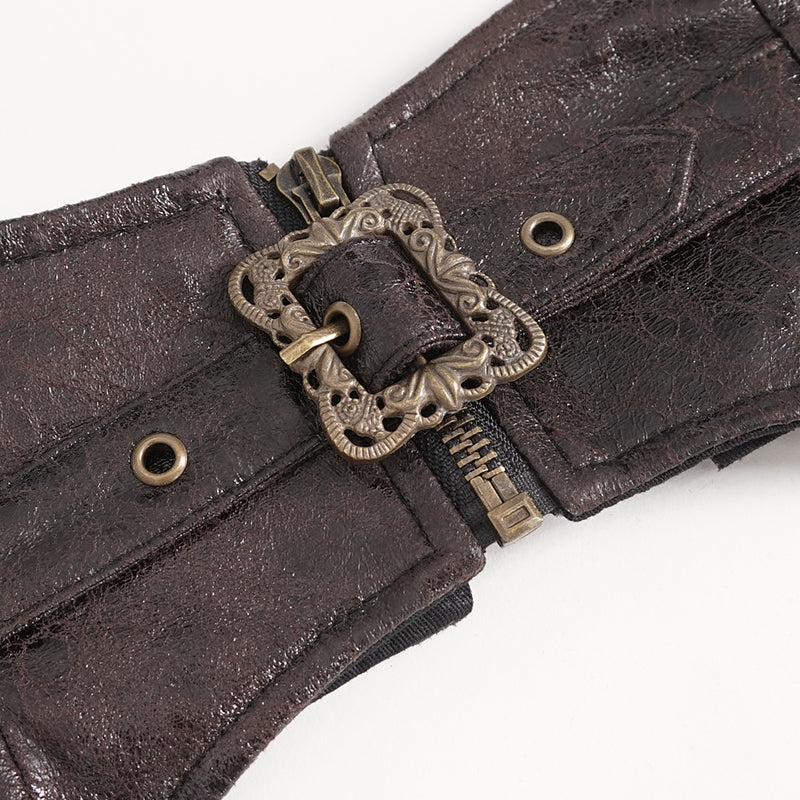 Devil Fashion – Steampunk Unterbrust-Korsett „Steamline Empress“ mit Harness