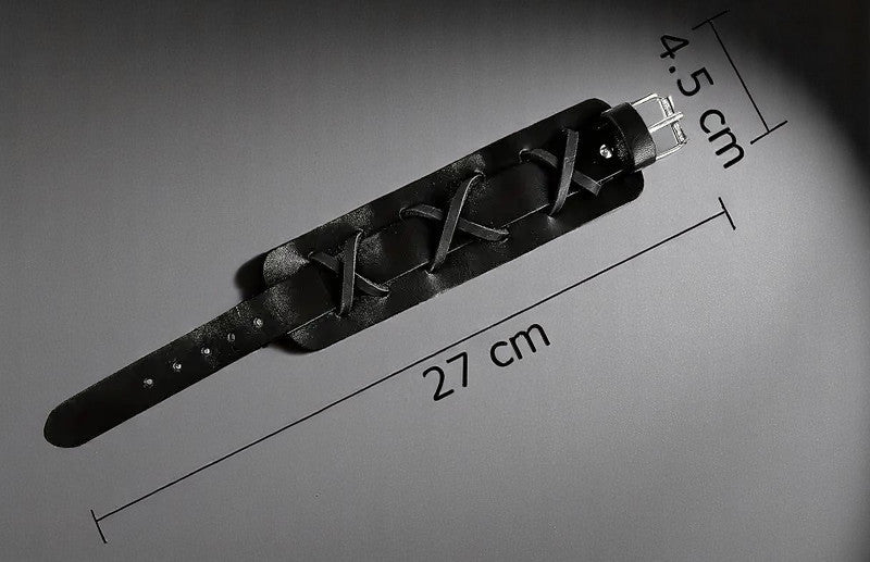 Armband aus Kunstleder mit Lederbändern, gekreuzt - mysecretkey