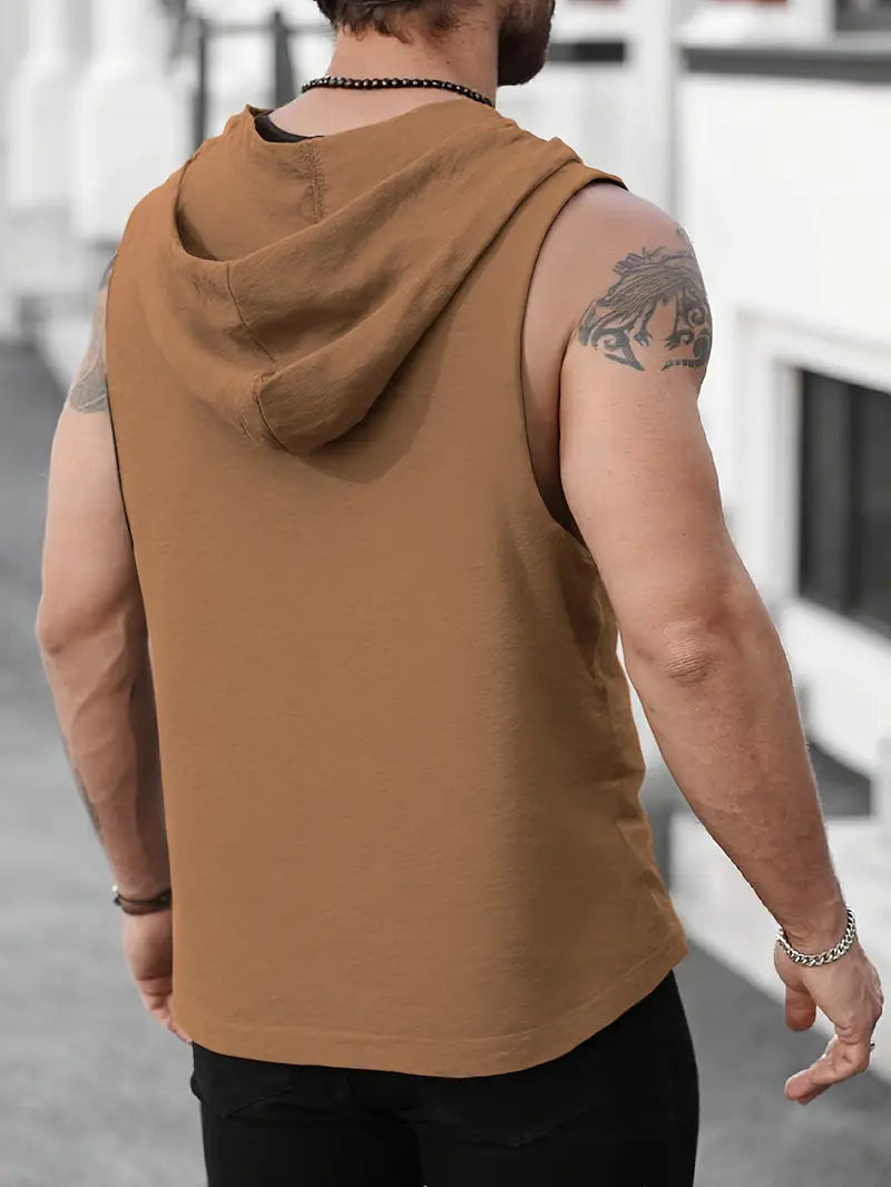 Sleeveless hoodie for men – lightweight, comfortable &amp; sporty