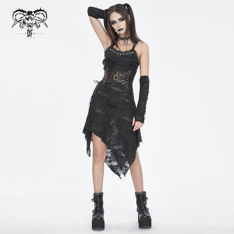 Devil Fashion – Steampunk Unterbrust-Korsett „Steamline Empress“ mit Harness