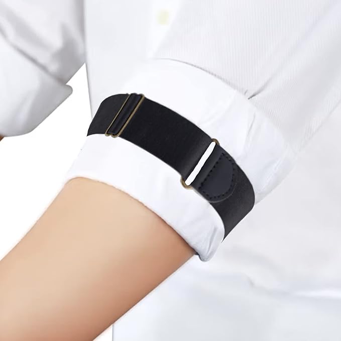 Obsidian Grip – Schwarze Ärmelhalter für Männer