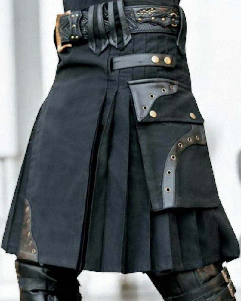 Legion Lust - Schottischer Kilt für Herren mit Gürtel & Tasche