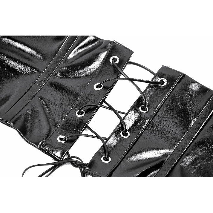 Steel Desire – Taillencorsage mit Schnallen & Schnürung