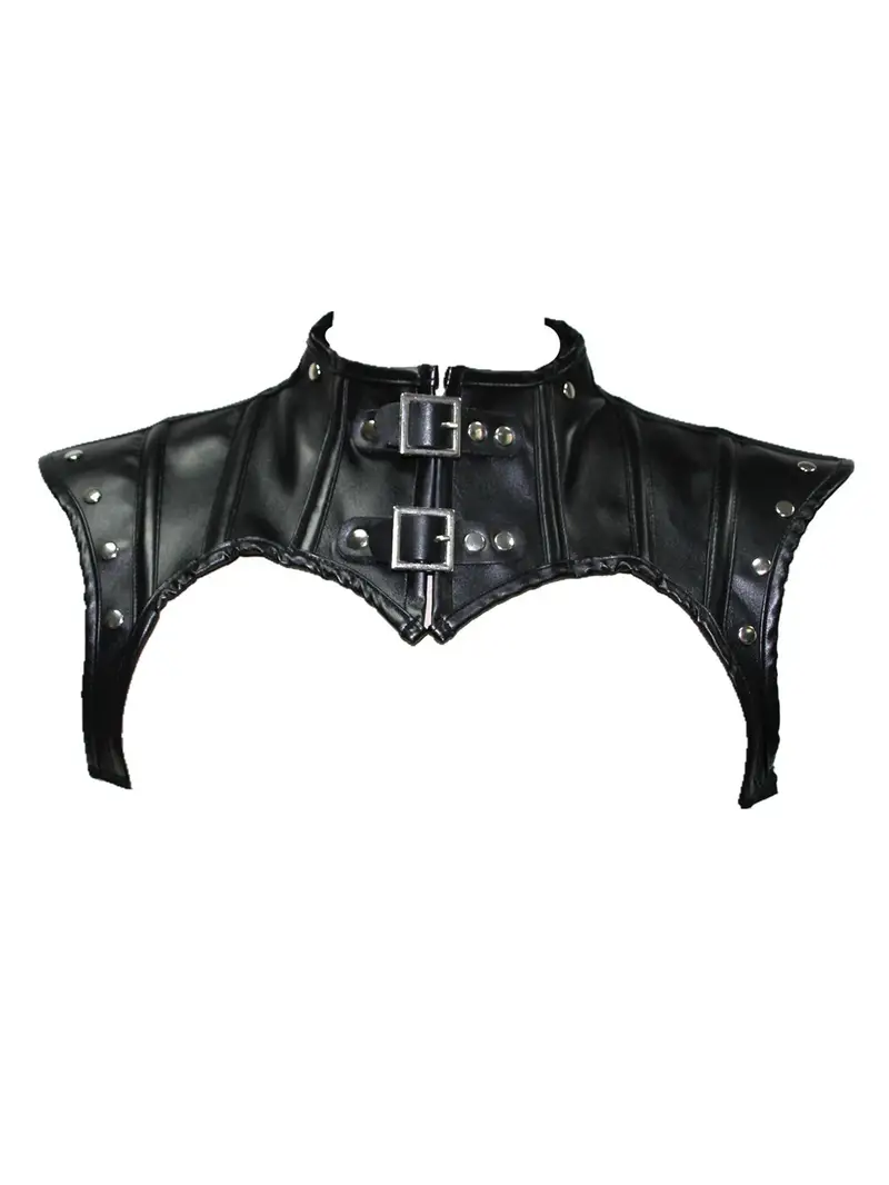 Schwarzes Schulterharness mit Nieten und Schnallenverschluss | mySecretKey