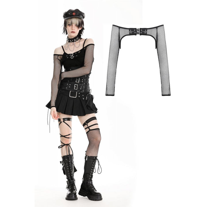 Midnight Veil – Punk Mesh Cape