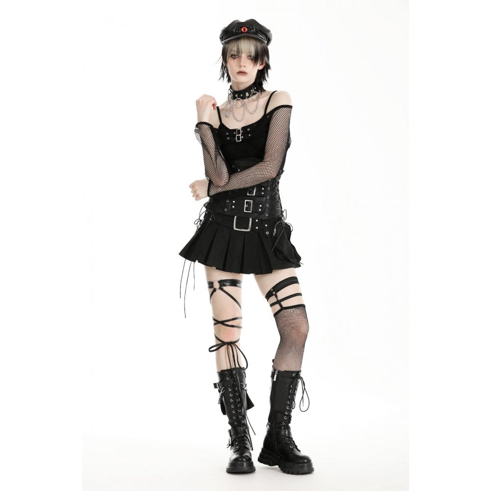 Transparentes Punk-Cape „Midnight Veil“ aus Mesh mit mystischem Flair – dramatisches Layering-Piece für verführerische Looks von mySecretKey