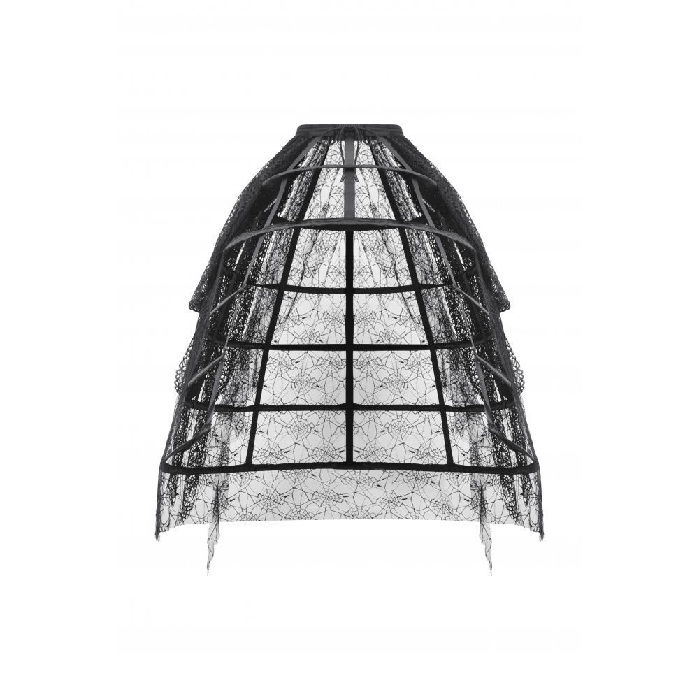 Widow's Waltz – Rococo Spiderweb Birdcage Petticoat-Rock