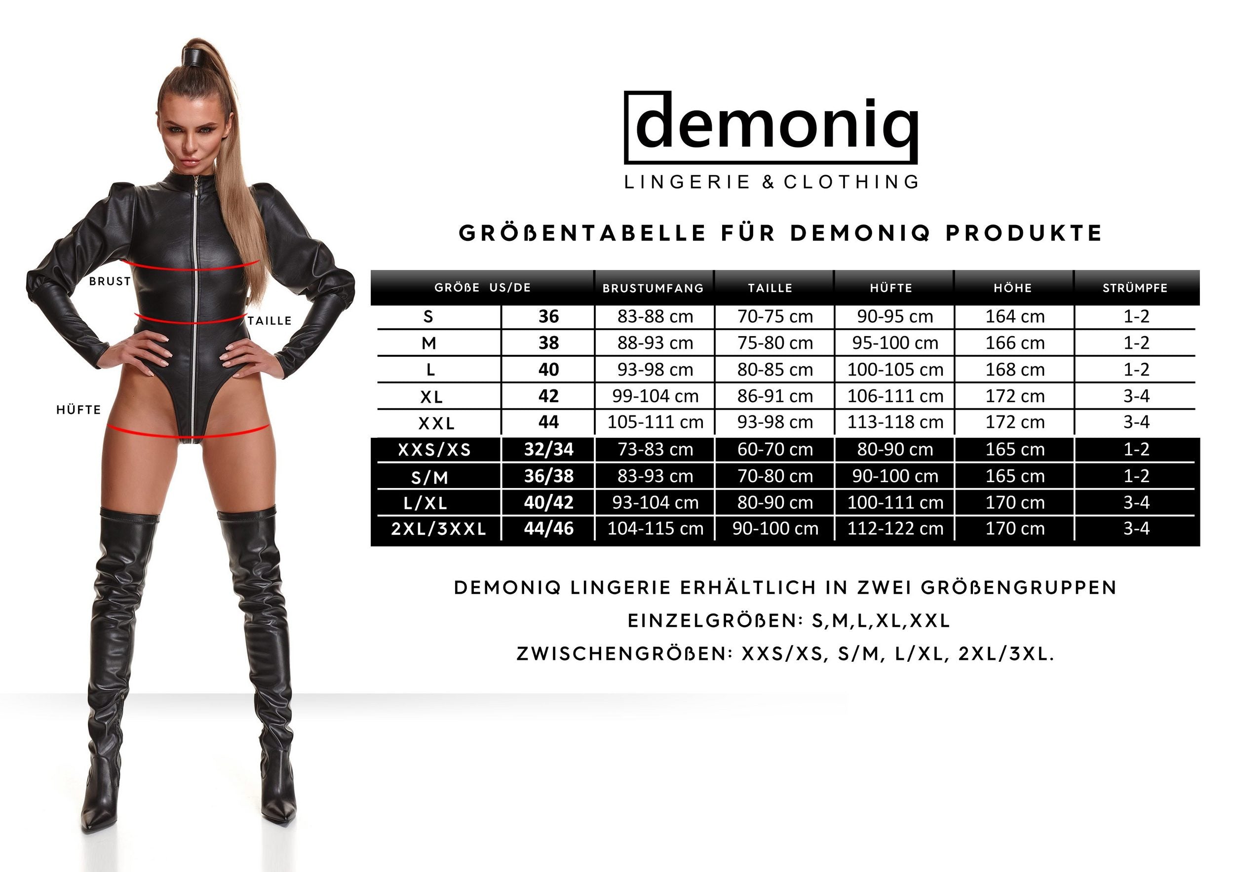 Demoniq Kunstleder Minirock Francesca BRFrancesca001 – Schwarzer enger Lederimitat Rock mit Reißverschlüssen & Druckknopf