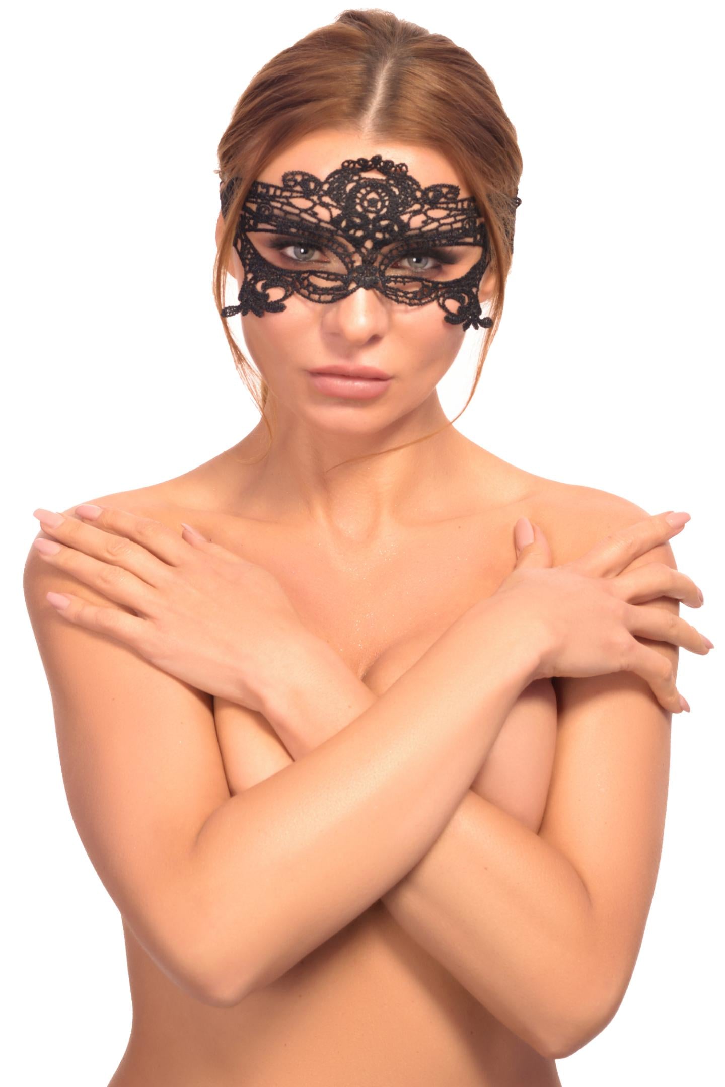 schwarze Augenmaske A7784-1