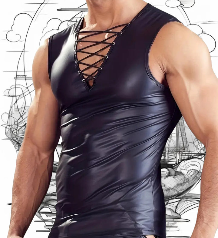 Performance Wear Body Shaper – Shirt im PU-Look