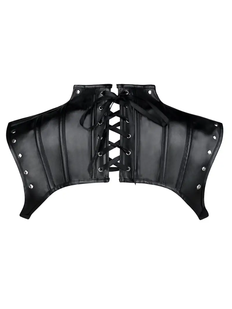 Schwarzes Schulterharness mit Nieten und Schnallenverschluss | mySecretKey