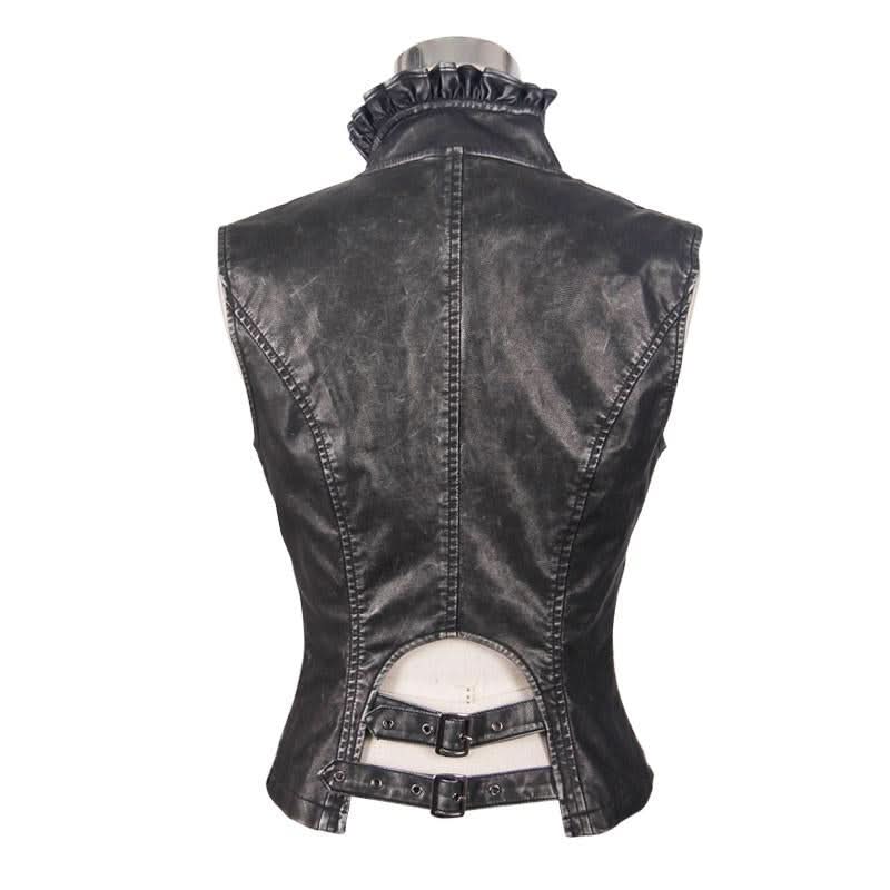 Devil Fashion Steampunk Kunstleder Weste