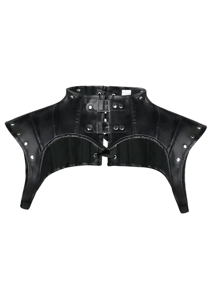 Schwarzes Schulterharness mit Nieten und Schnallenverschluss | mySecretKey