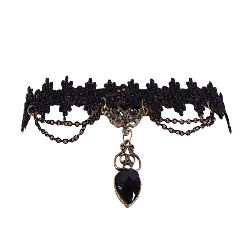 Gothic Halsband mit Spitzengeflecht