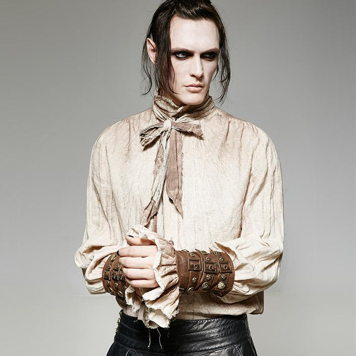 Steampunk Armschienen „Brassbound Vanguard“ von Punk Rave in Braun