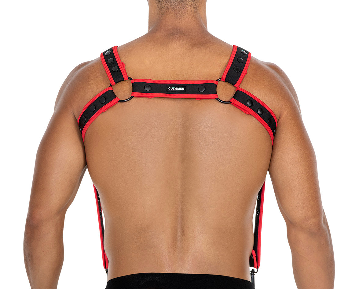 schwarz/roter Brust-Harness 05 - OS-4