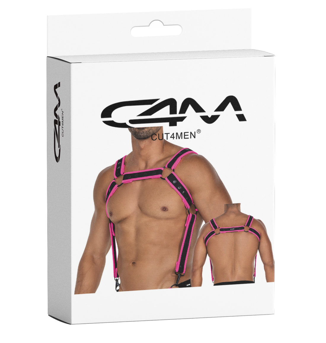 schwarz/neonpinker Brust-Harness 05 - OS-5
