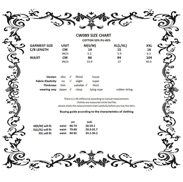 Größentabelle Damenbekleidung - mySecretkey