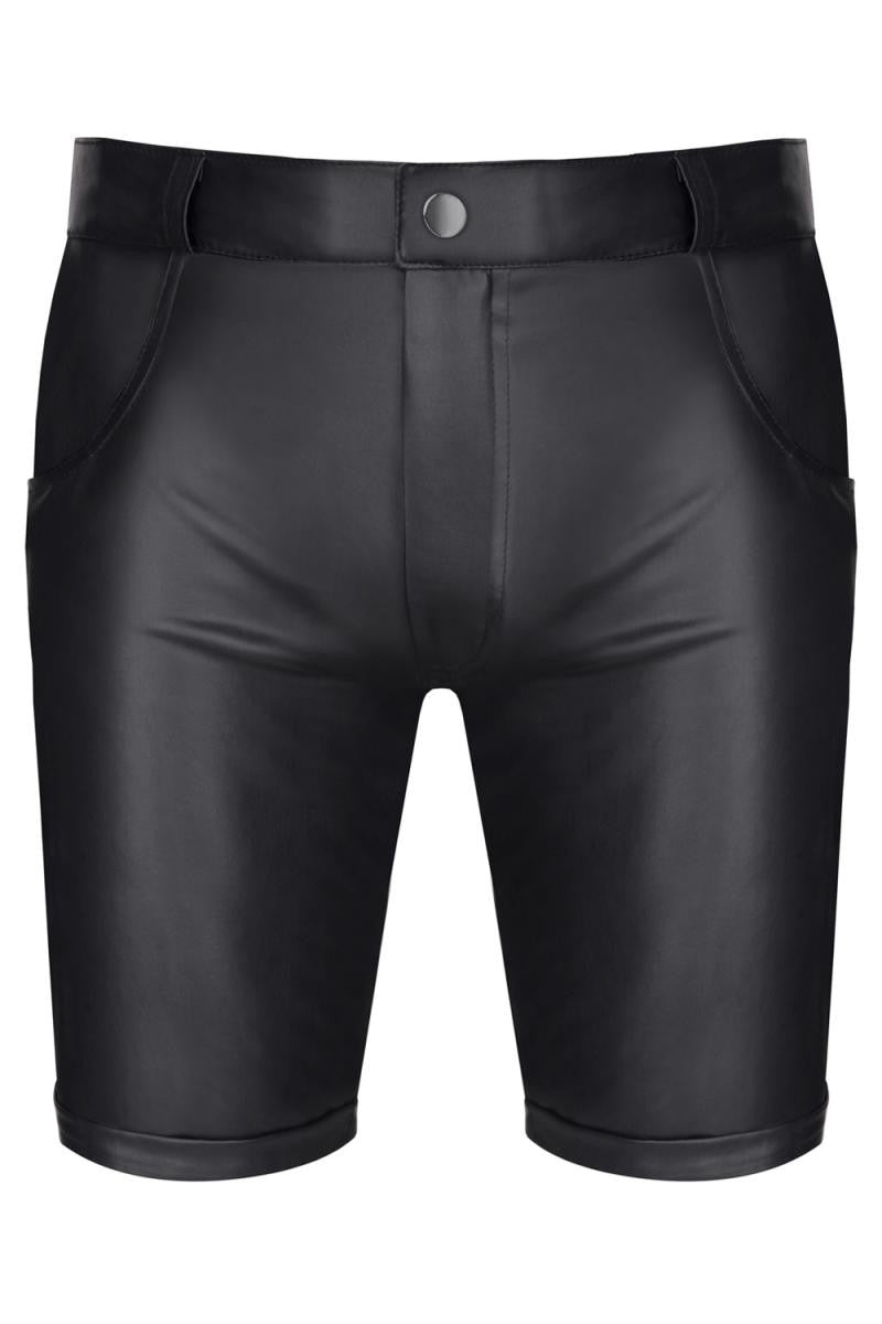 Glänzendes Wetlook-Material in Nahaufnahme – weich, elastisch, sexy