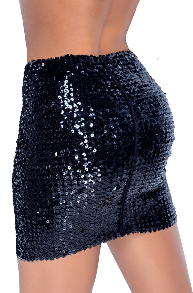 Glitzer-Minirock für Damen – stretchig, figurbetont, perfekt für Club & Event