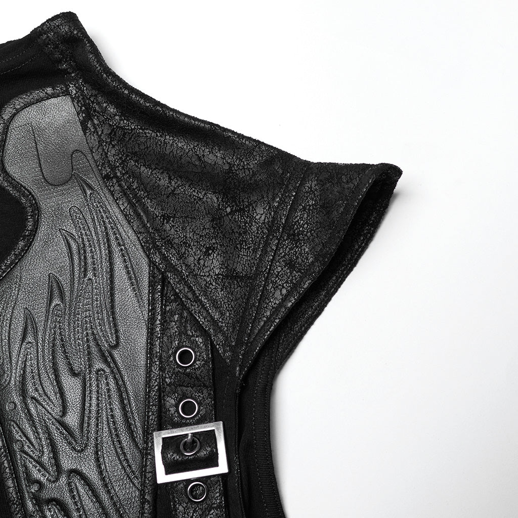 Cyberpunk Sleeveless T-Shirt – Post Apocalyptic Harness Top von Punk Rave.