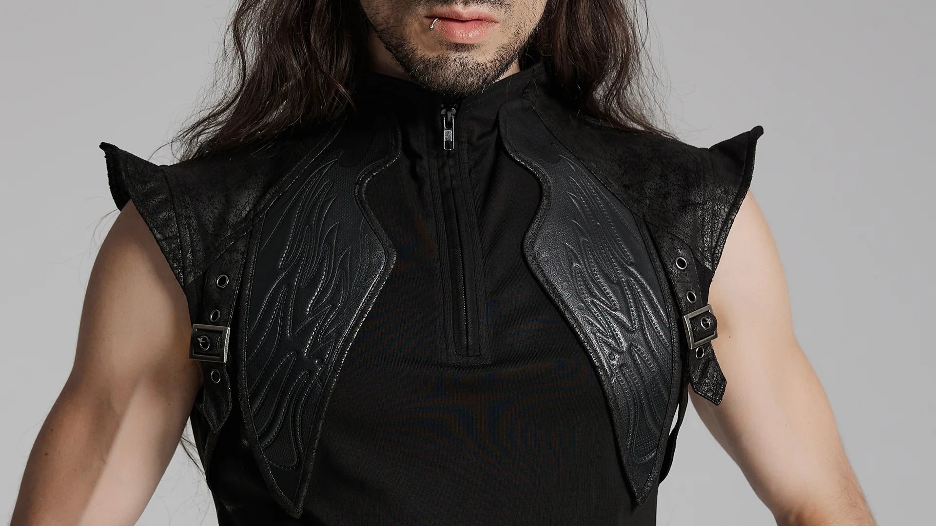 Cyberpunk Sleeveless T-Shirt – Post Apocalyptic Harness Top von Punk Rave.