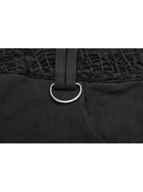 Bund mit Gürtelschlaufen und punkigem D-Ring