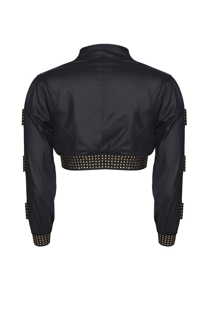 schwarzer kurze Damen Jacke CBMartha001 - 2XL-1