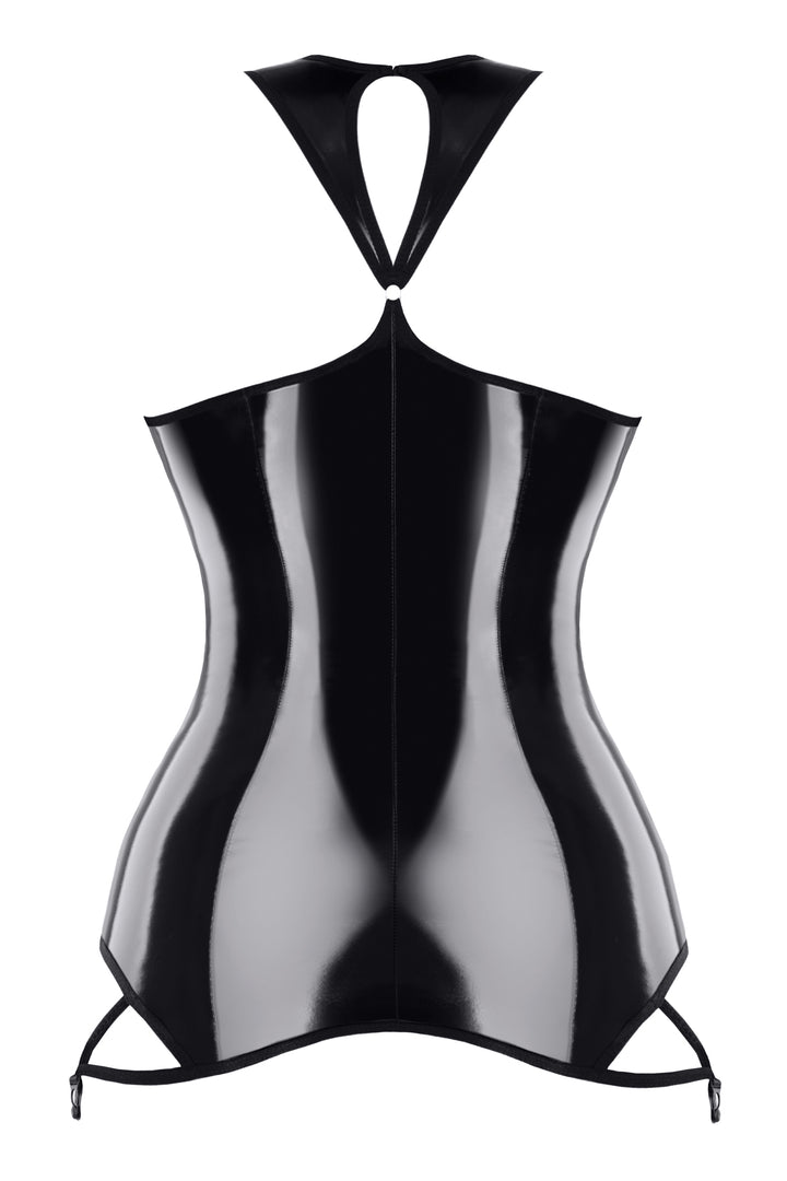 black vinyl mini dress TDXanna001 - 2XL-1