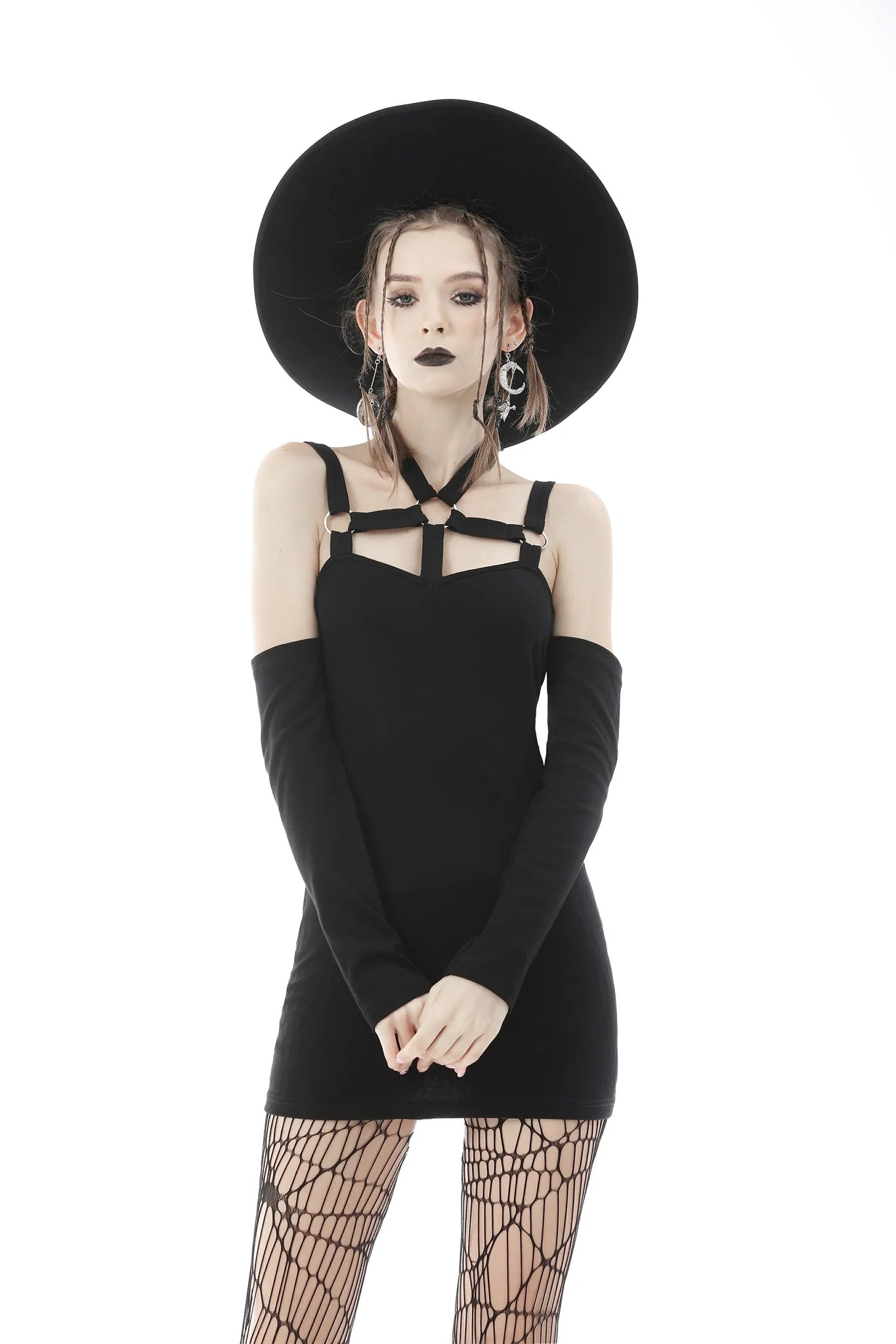 Dark in Love – Off-Shoulder Mini-Kleid „Bound Desire“ im Fessel-Look