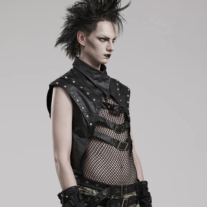 Asymmetrischer Kragen & Schnallenriemen im Detail