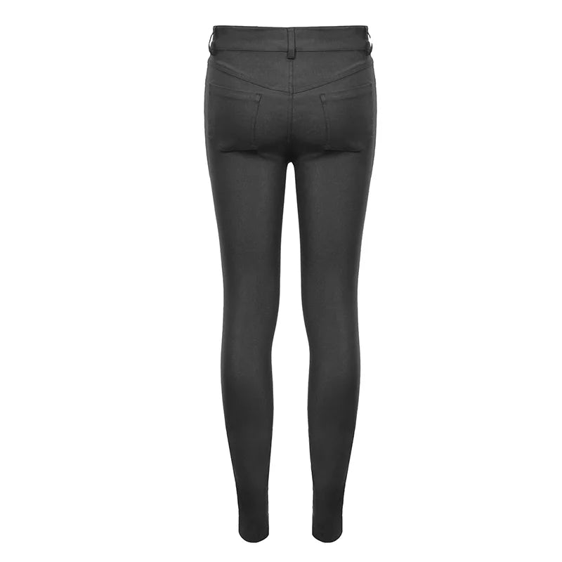 Schwarze Cyberpunk Herren Hose mit Lack-Details | Devil Fashion.