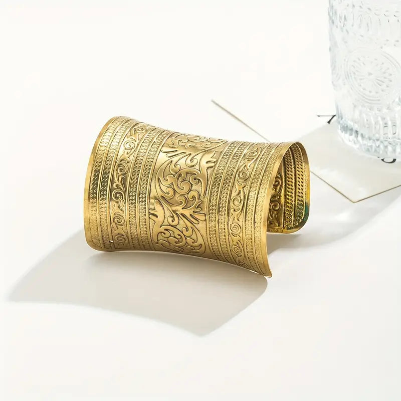 Auffälliges Vintage Flower Cuff für Frauen, Boho & Kinky Fashion