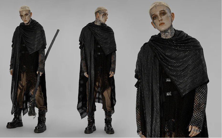 Festival-tauglicher Kapuzen-Umhang in Gothic Optik