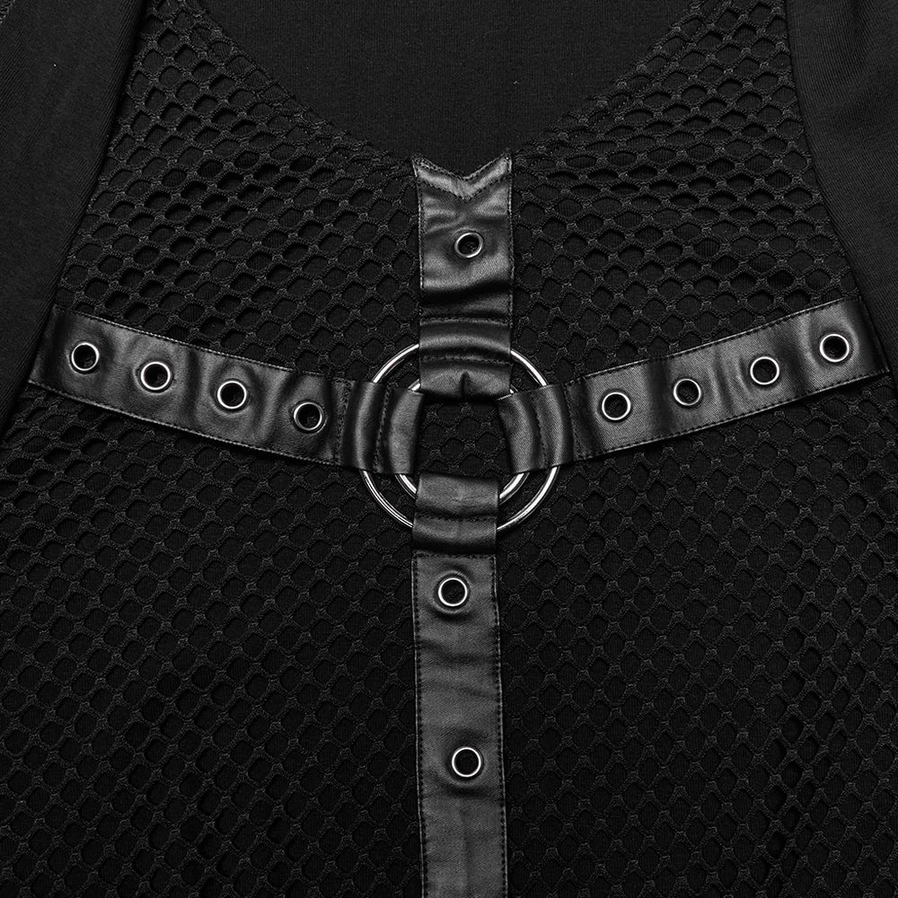 Gothic Weste für Herren mit O-Ringen im Fetish Look