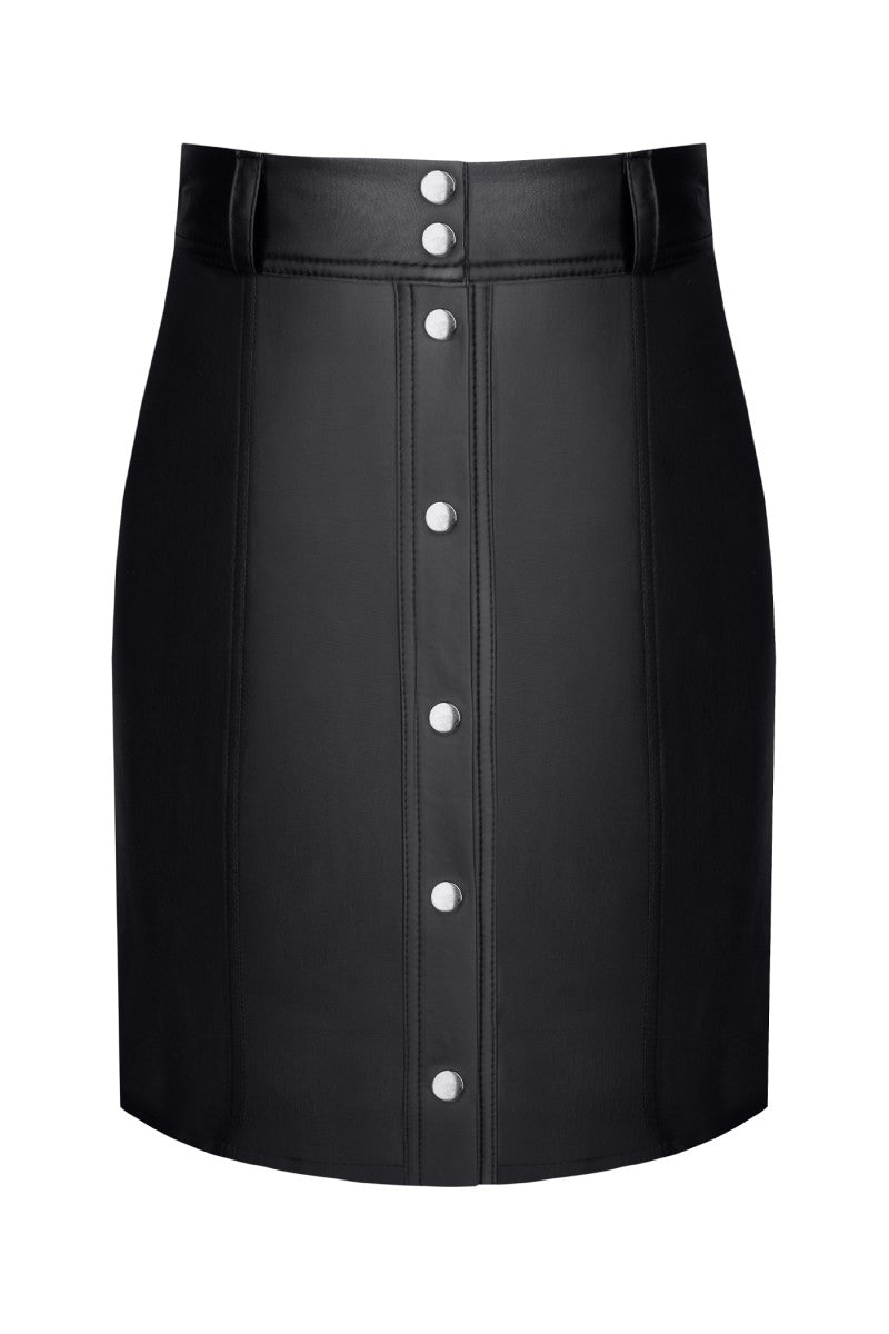 Gürtelschlaufen am Wetlook-Rock – ideal für individuelle Stylings