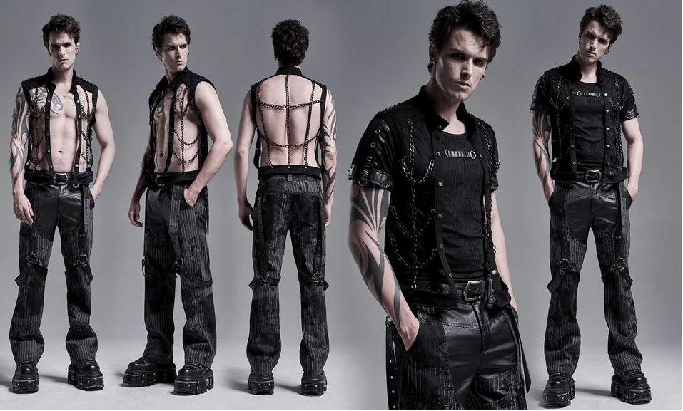 Komplettes Gothic Punk Outfit mit der Kettenweste