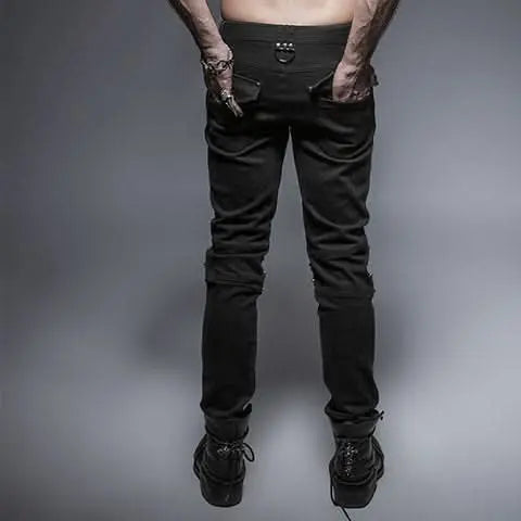 Rückansicht der schwarzen The Smog Denim Hose