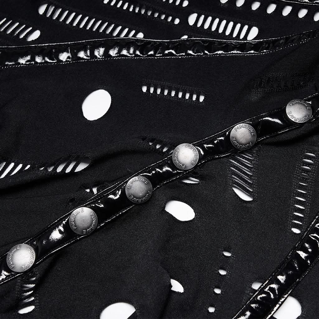 Punk Rave Schal, schwarzer Alternative Fashion