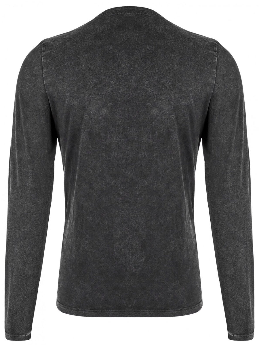 Schwarzer Herren Steampunk Pullover mit Schnürung & Schnallen – Punk Rave.