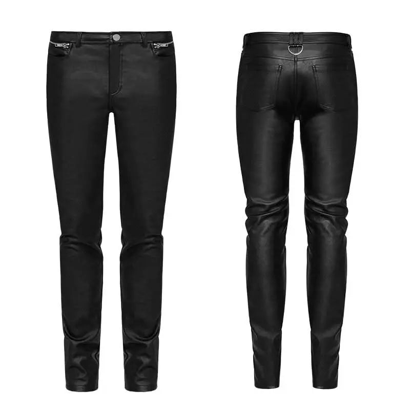 Gesamtansicht Outfit mit schwarzer Punk Rave Herren Hose